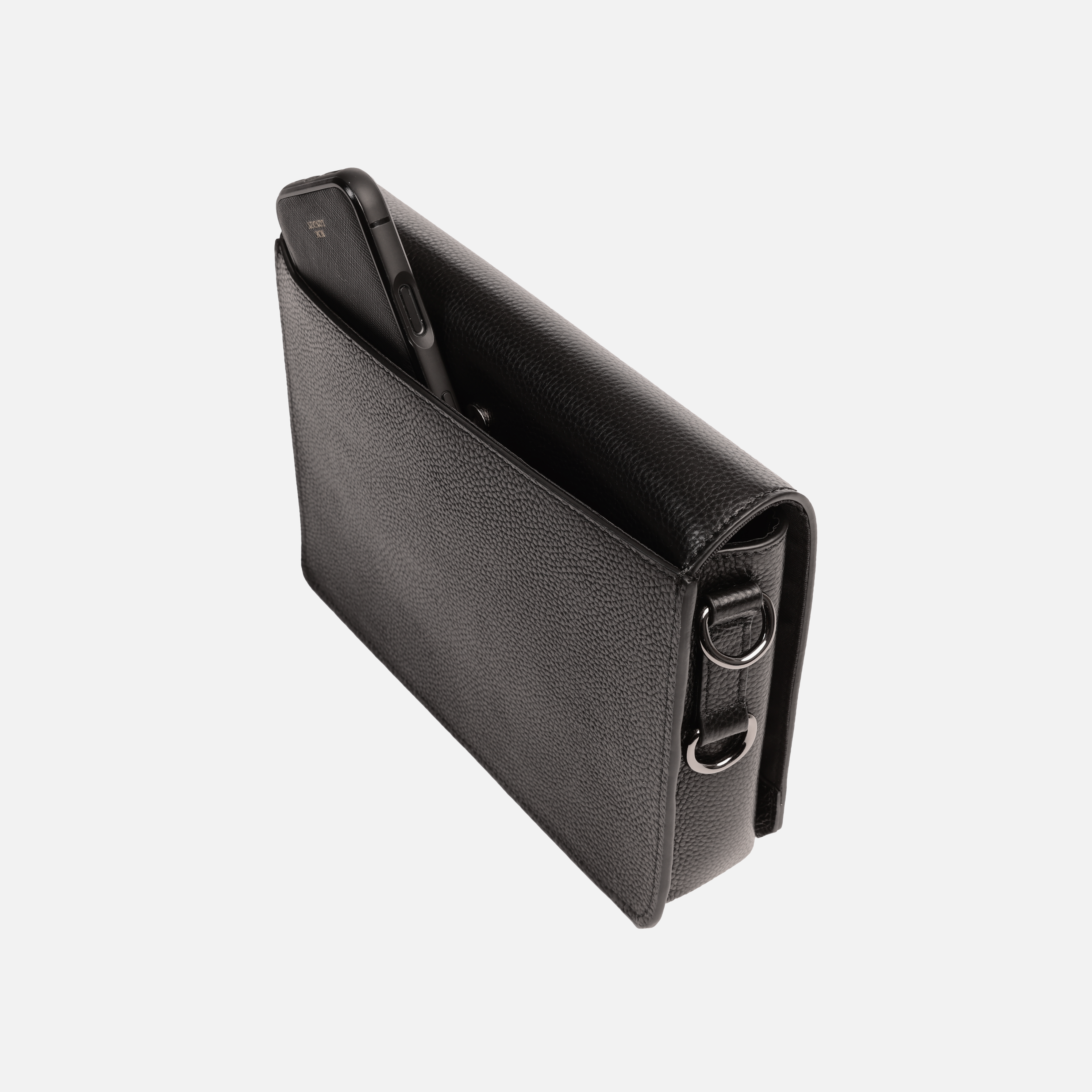 MM London Black Messenger Crossbody Bag